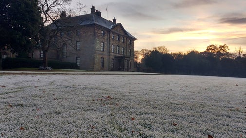 Ormesby Hall, front of the house in winter